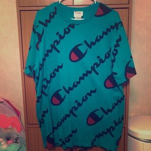 Turquoise champion shirt